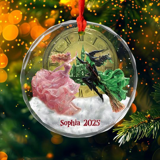 Discover Personalized Wicked Ornament, Glinda and Elphaba Ornament, Fantasy Movie Decor, Wicked The Musical Gift, Movie Christmas Keepsake Gift