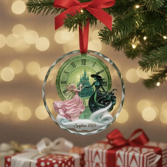Custom Name Wicked Changed For Good Hologram Glass Ornament