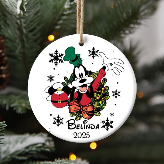 Discover Disney Goffy Christmas Ornament, Custom Goffy Decor, Disney Family Xmas Ornament, Disney 2025 Xmas Gift, Mickey and Friends Decor- Waltograp