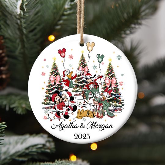 Discover Personalized Mickey and Friends Christmas Ornament, Disney Ornament Gift, Disney Xmas Tree Decoration, 2025 Custom Family Ornament- Ananda