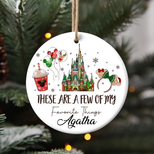 Discover These are a few of my favorite things Christmas Ornament, Custom Disney Xmas Snacks Ornament, Xmas Castle Decor, Christmas 2025 Gift- Ananda