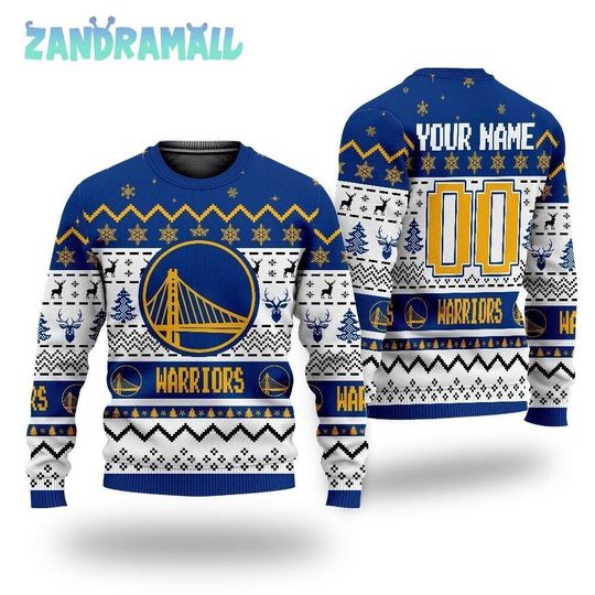 Personalized Golden State Basketball Ugly Sweater Christmas, Basketball Unisex Shirt Gift For Warriors Fan