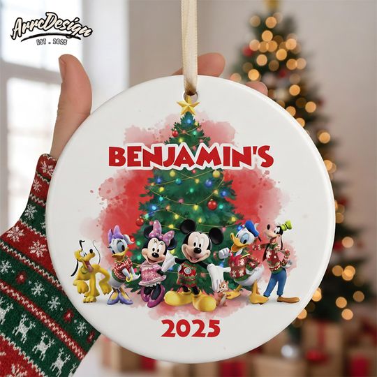 Discover Personalized Mickey Clubhouse Ornament: Custom Ceramic Disney Christmas Decoration