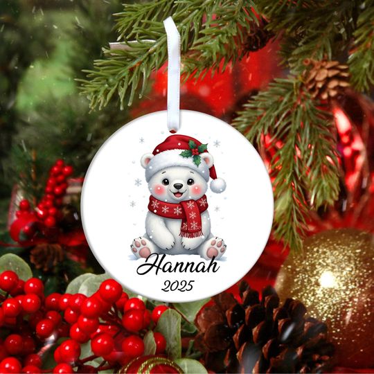 Discover Baby Bear First Christmas Ornament, Cute Christmas Bear Ornament, Baby Bear Woodland Christmas Gift, Baby First Christmas, Baby Shower Gift