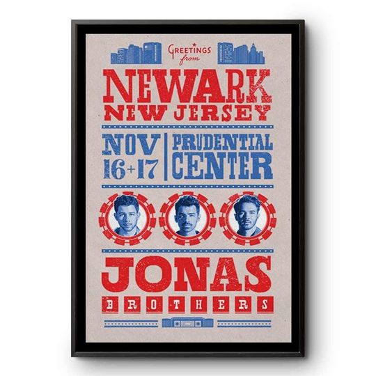 Jonas Brothers Poster November 16-17, 2025 Prudential Center Newark NJ Premium Matte Vertical Posters
