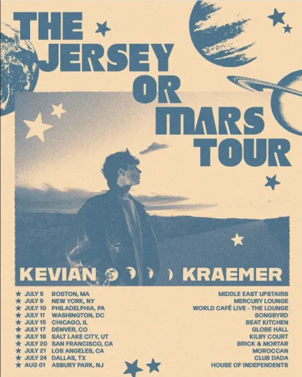 Kevian Kraemer The Jersey or Mars Tour 2025 Vertical Poster