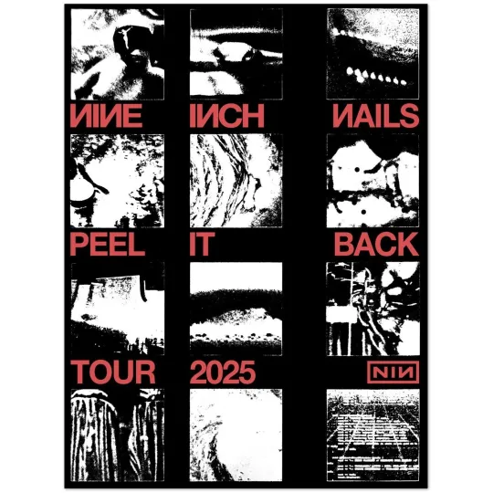 Discover Nine Inch Nails Peel It Back 2025 Tour Vertical Poster
