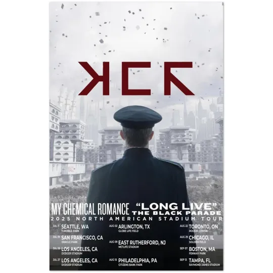 My Chemical Romance 2025 North American Tour Poster