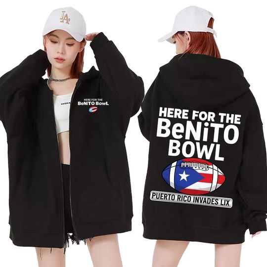 Discover Benito Bowl Puerto Rico Flag Zip Up Hoodie Men’s Streetwear