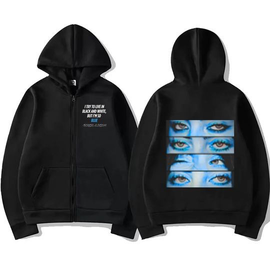 Discover Billie Blue Eyes Double Sided Zip Hoodie Men Women Vintage Oversized Streetwear Jacket
