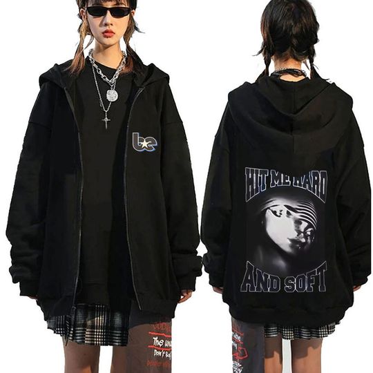 Double Sided Zip Hoodie Men Women Fashion Art Unisex Oversized Hoodie