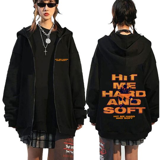 Discover Double Sided Zip Hoodie Men Women Casual Hip Hop Fashion Hoodie