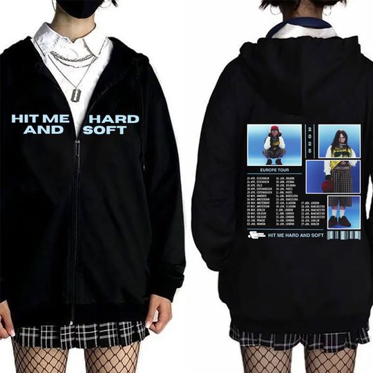 Double Sided Zip Hoodie Men Women Harajuku Zip Up Sweatshirt Hip Hop Vintage 2025