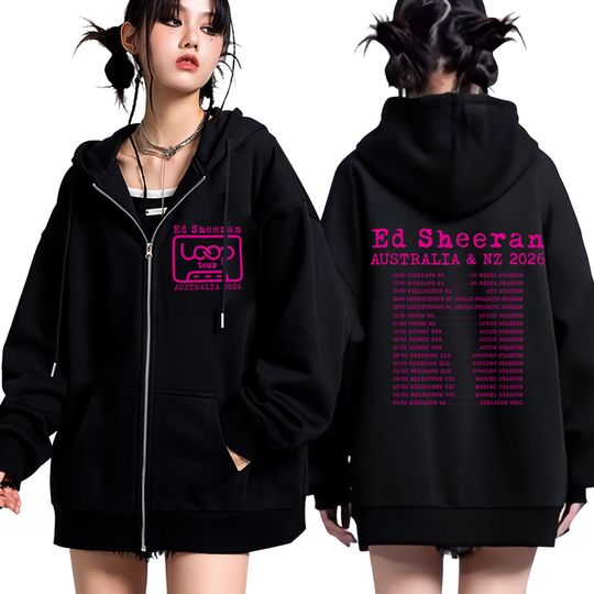 Discover Ed Shee Loop Tour Australia New Zealand 2026 Zip Hoodie