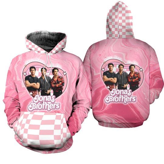 Jonas Brothers 3D Hoodie Jonas Brothers Five Albums One Night Tour Hoodie