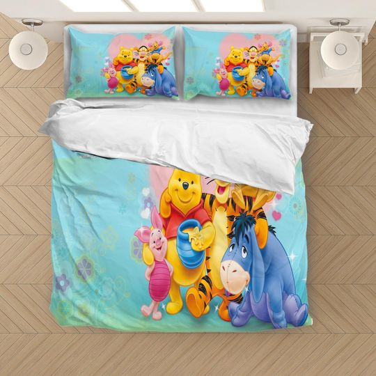 Cartoon Gift Winnie the Pooh Collection Bedding Set | Cartoon Bedding Set | Gift For Kids
