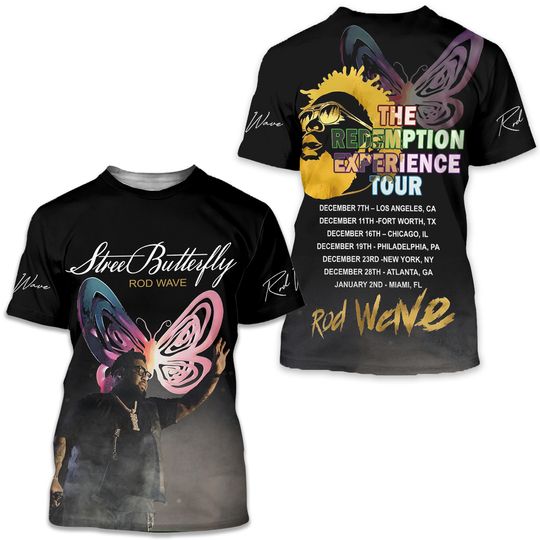 Rod Wave The Redemption Experience Tour 3D Shirt, Gift For Fan