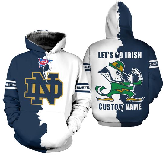 Personalized No*tre Dame Fighting Irish 2025 Ncaa Warrior Spirit 3D Hoodie, Gift For Fans