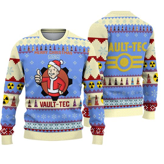 Falllout Merry Christmas From Vault-Tec Ugly Christmas Sweater