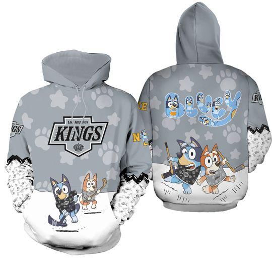 Los Angeles Kings BlueyDad and Bingo Hockey Hoodie