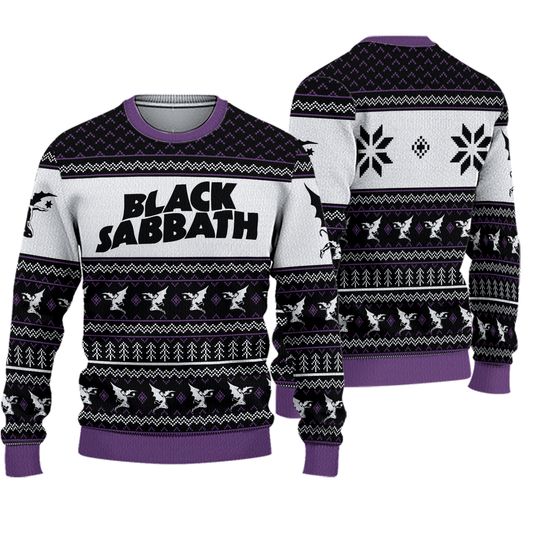 Black Sabbath Flying Demon Ugly Christmas Sweater