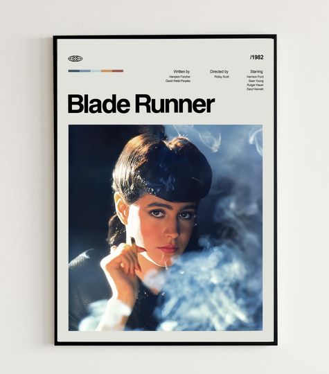 Blade Runner Movie Poster, Blade Runner Wall Decor, Blade Runner Poster Print, Vintage Retro Art Print, Blade Runner 1982