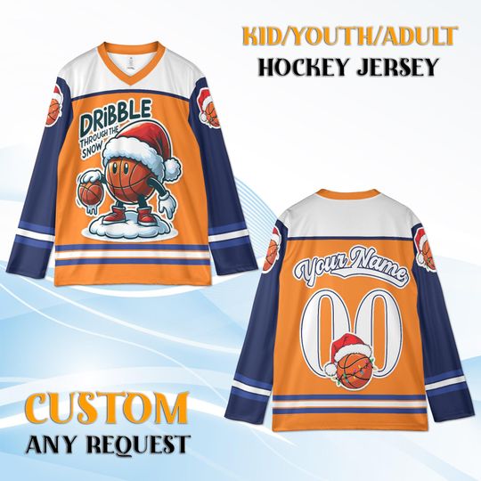 Discover Custom Christmas Basketball Hockey Jersey, Holiday Sports Jersey