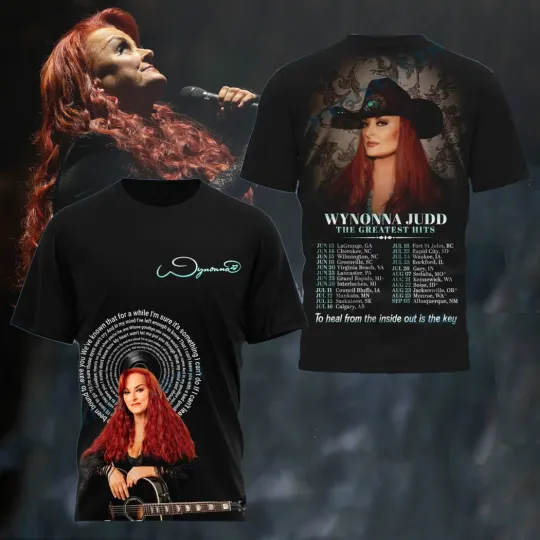 Discover The Greatest Hits Wynonna Judd Tour 2025 3D T-Shirt All Size S-5XL CA060
