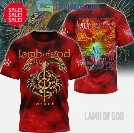 Lamb Of God Wrath Ashes Of Leviathan Tour 2025 3D T-Shirt