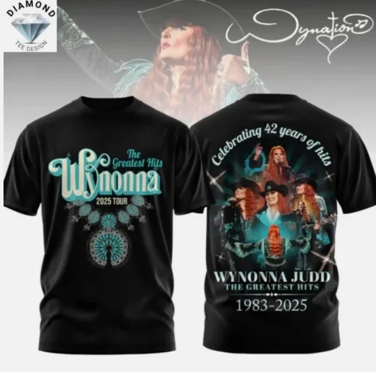 Discover Wynonna Judd The Greatest Hits Tour 2025 3D T-Shirt