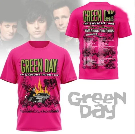Green Day The Saviors 2024 Tour AOP 3D T-Shirt