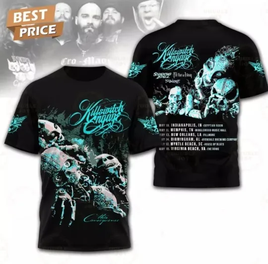 Discover Hot Killswitch Engage Shadows Fall Tour 2025  3D T-shirt