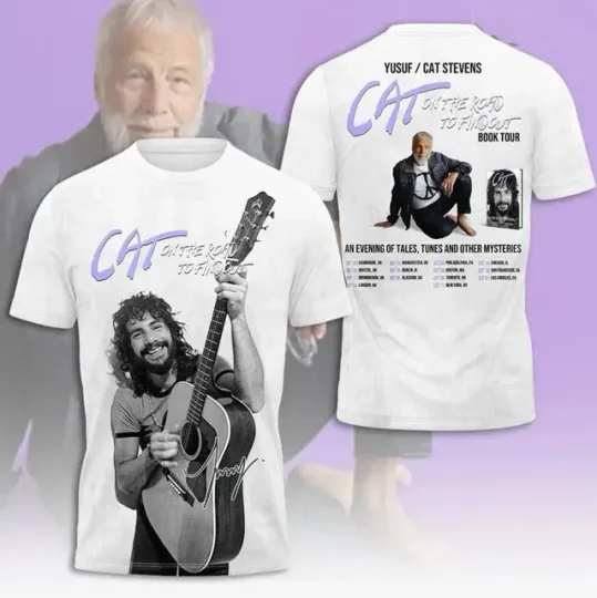 Discover CAT STEVENS ON The Road To Find Out Book Tour 3D T-shirt