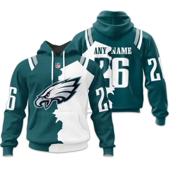 Philadelphia Football Team Eagless 3D Hoodie, Unisex Adults