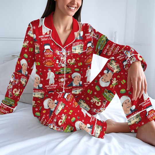 Discover National Lampoon Christmas Vacation Pajama Set, Griswold Family Holiday Sleepwear, 90s Christmas Movie Gift, Christmas Lounge PJs