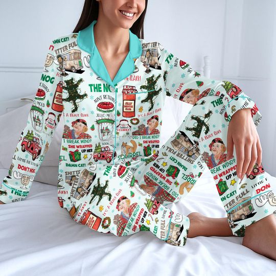 Griswold Christmas Vacation Pajamas, Christmas Vacation Pajama Set, National Lampoons Christmas Vacation, Holiday Pajamas for Women