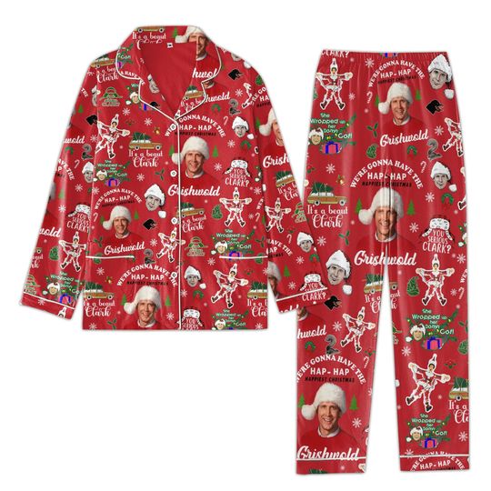 Griswold Christmas Pajamas Set Funny Sleepwear for Adults Holiday Loungewear