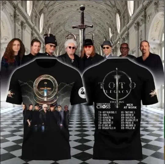 Discover Toto Band North America Summer Tour 2025 AOP 3D T-Shirt