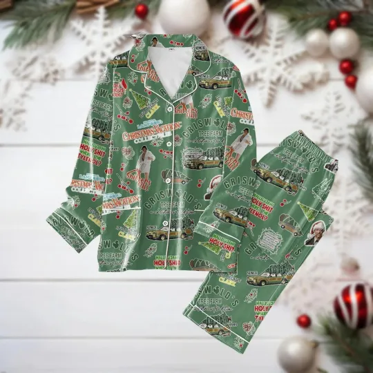 Discover Griswold Pajamas Set, National Lampoons Women Silky Pajamas, Christmas