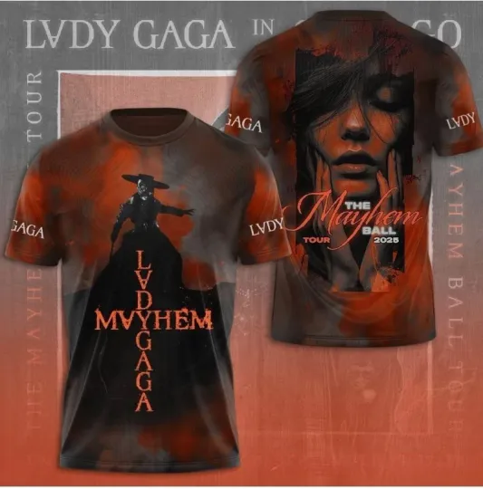 Ld ga Abracadabra The Mayhem Ball 2025 Tour 3D T-Shirt