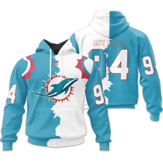 Discover Miami Football Team Dolphinss 3D Hoodie, Unisex Adults S-5XL