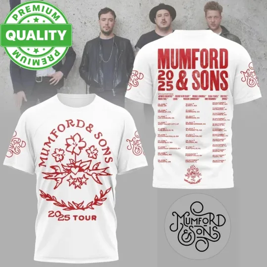 Mumford And Sons Band  2025 Tour 3D AOP Shirt