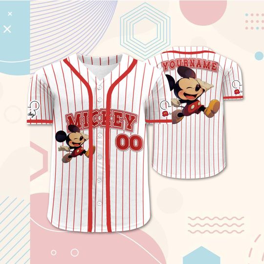 Discover Personalized Red Mouse Baseball Shirt for Kids & Adults