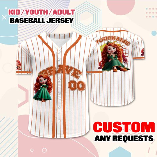 Discover Personalized Brave Girl Baseball Shirt for Kids & Adults