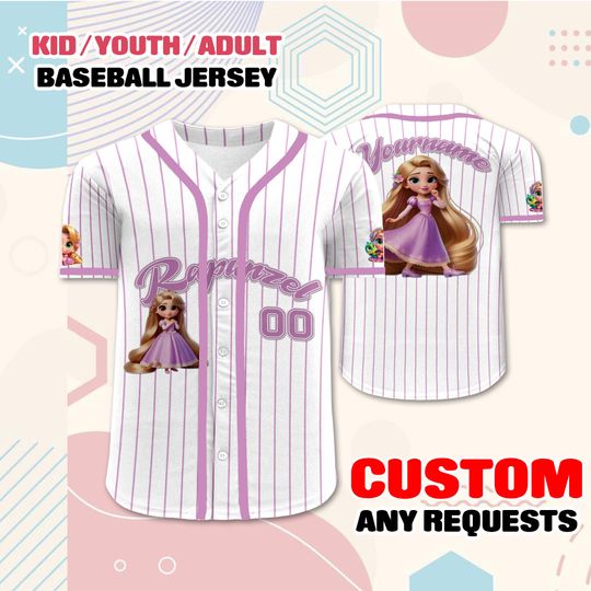 Discover Personalized Rapunzel Baseball Shirt Kids Youth Adult