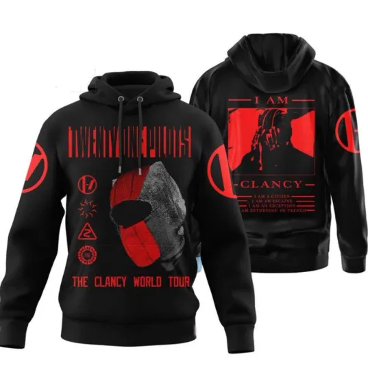 Discover hot. Pilotss band The Clancy World Tour 2025 3D Hoodie