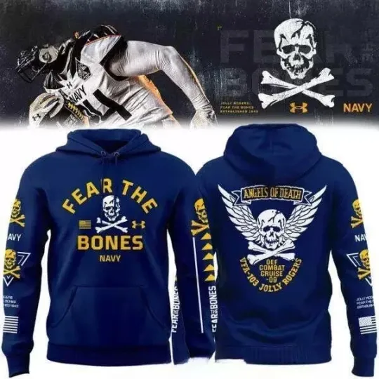 Navy Midshipmen Angel of Jolly Rogers Blue Hoodie 3D