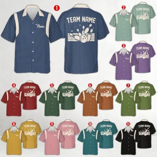 Discover Personalized Bowling Hawaiian Shirt – Custom Retro Team Style Aloha Shirt