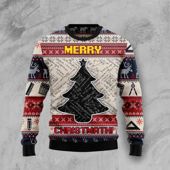 Discover Merry Christmath - Ugly Christmas Sweater unisex - 3D Print Ugly Sweatshirt