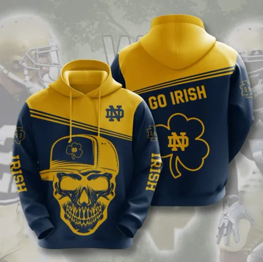 Discover ND Fighting Irish Custom Sport All Over Print Hoodie 3D